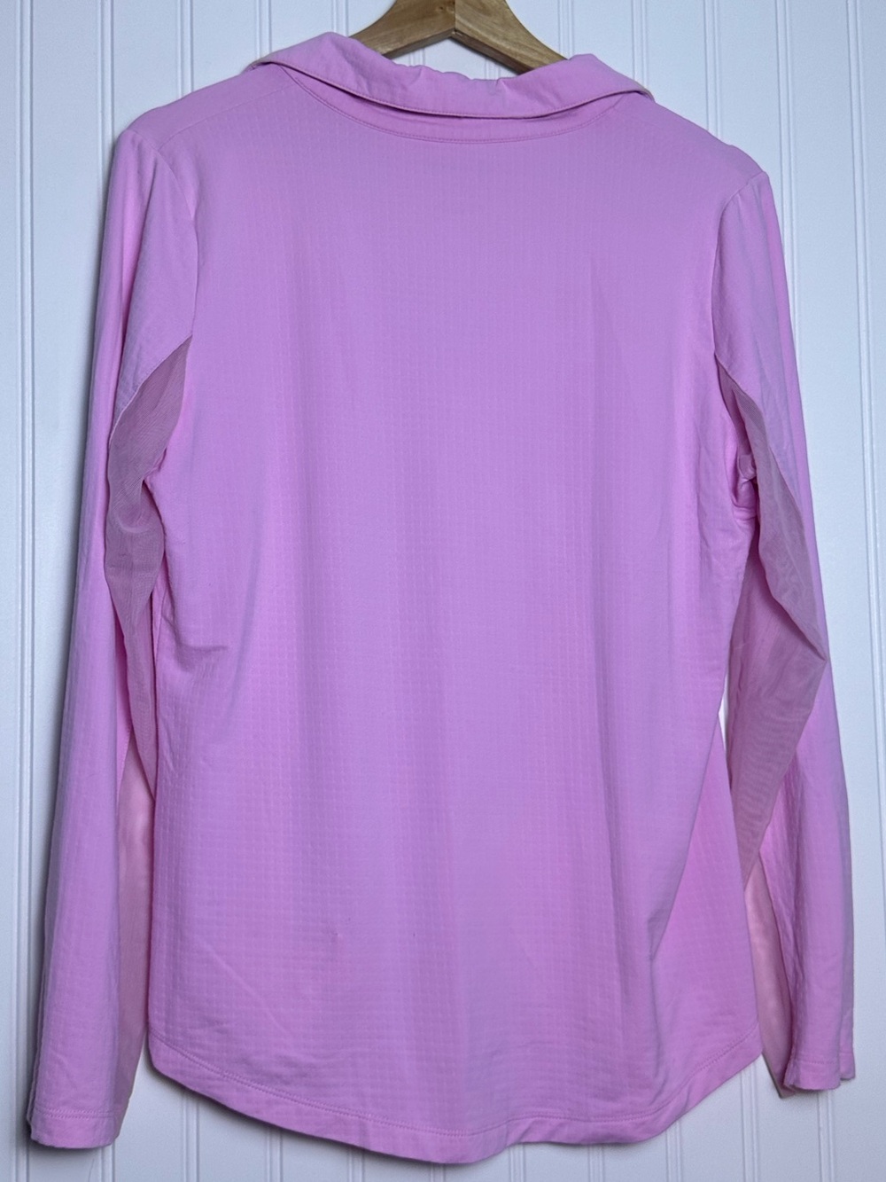 IBKUL Womens Long Sleeve Mock Solid Top in Candy Pink Outdoors UPF 50+ - Picture 8 of 9